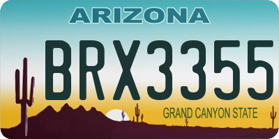 AZ license plate BRX3355