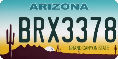 AZ license plate BRX3378