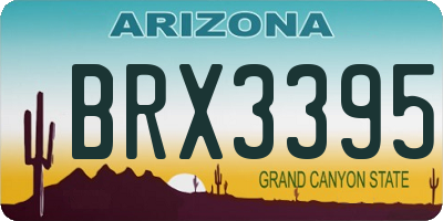 AZ license plate BRX3395