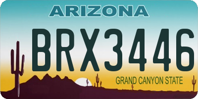 AZ license plate BRX3446