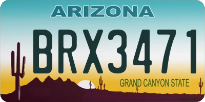 AZ license plate BRX3471