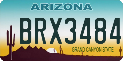 AZ license plate BRX3484