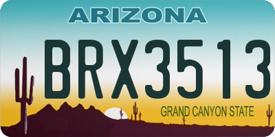 AZ license plate BRX3513