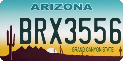 AZ license plate BRX3556