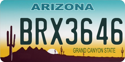AZ license plate BRX3646