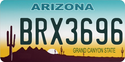 AZ license plate BRX3696