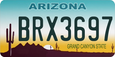 AZ license plate BRX3697