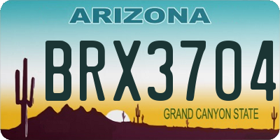 AZ license plate BRX3704