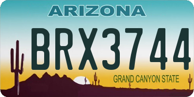 AZ license plate BRX3744