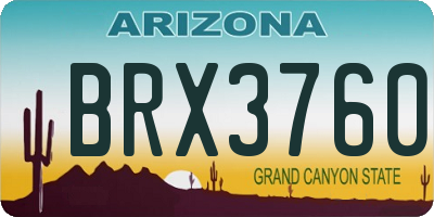 AZ license plate BRX3760