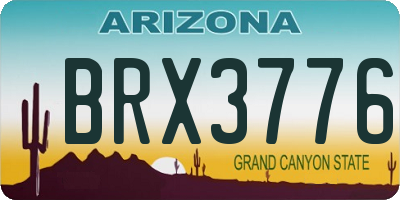 AZ license plate BRX3776