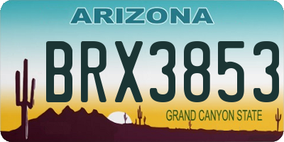 AZ license plate BRX3853