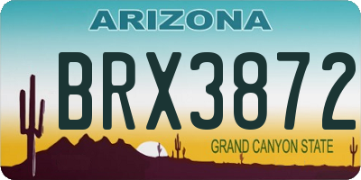 AZ license plate BRX3872