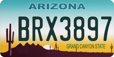 AZ license plate BRX3897