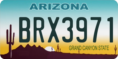 AZ license plate BRX3971