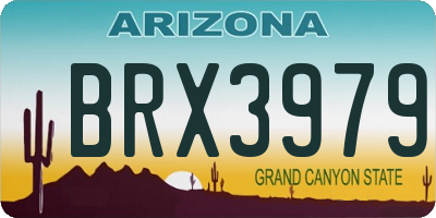 AZ license plate BRX3979