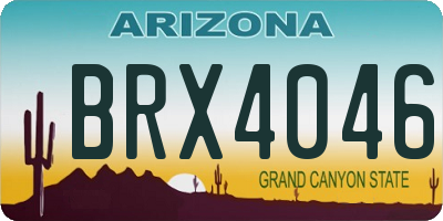 AZ license plate BRX4046