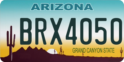AZ license plate BRX4050