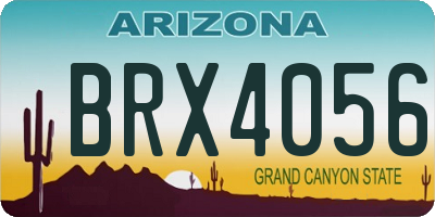 AZ license plate BRX4056