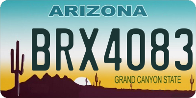 AZ license plate BRX4083