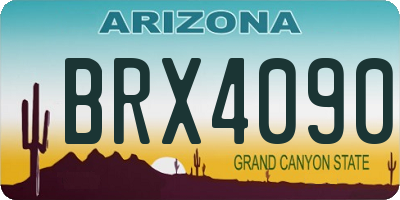 AZ license plate BRX4090