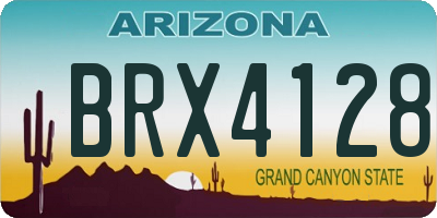 AZ license plate BRX4128
