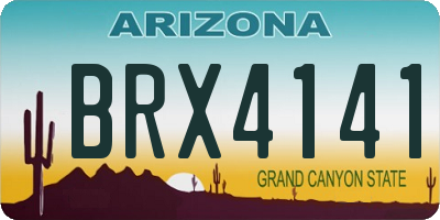 AZ license plate BRX4141