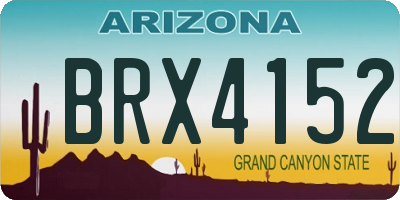 AZ license plate BRX4152
