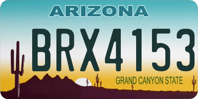 AZ license plate BRX4153