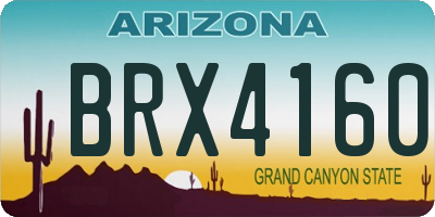 AZ license plate BRX4160