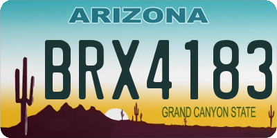 AZ license plate BRX4183