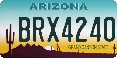 AZ license plate BRX4240