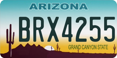 AZ license plate BRX4255