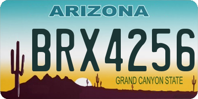 AZ license plate BRX4256