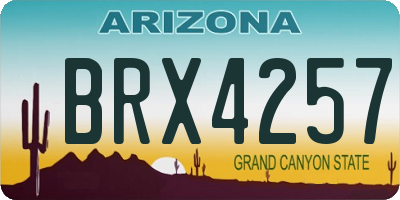 AZ license plate BRX4257