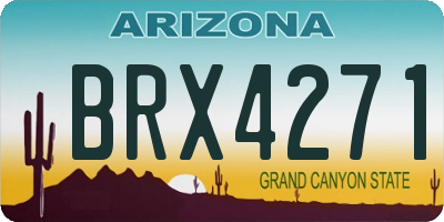 AZ license plate BRX4271