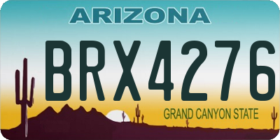 AZ license plate BRX4276