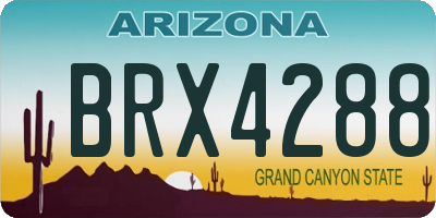 AZ license plate BRX4288