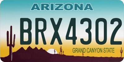 AZ license plate BRX4302