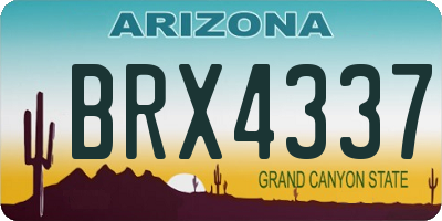 AZ license plate BRX4337