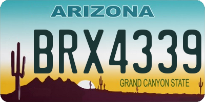 AZ license plate BRX4339