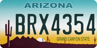 AZ license plate BRX4354