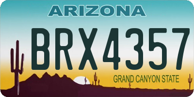 AZ license plate BRX4357