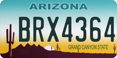 AZ license plate BRX4364