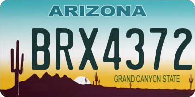 AZ license plate BRX4372