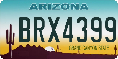 AZ license plate BRX4399