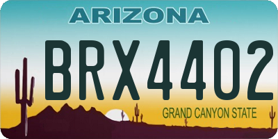 AZ license plate BRX4402