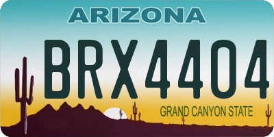 AZ license plate BRX4404