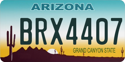 AZ license plate BRX4407