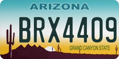 AZ license plate BRX4409
